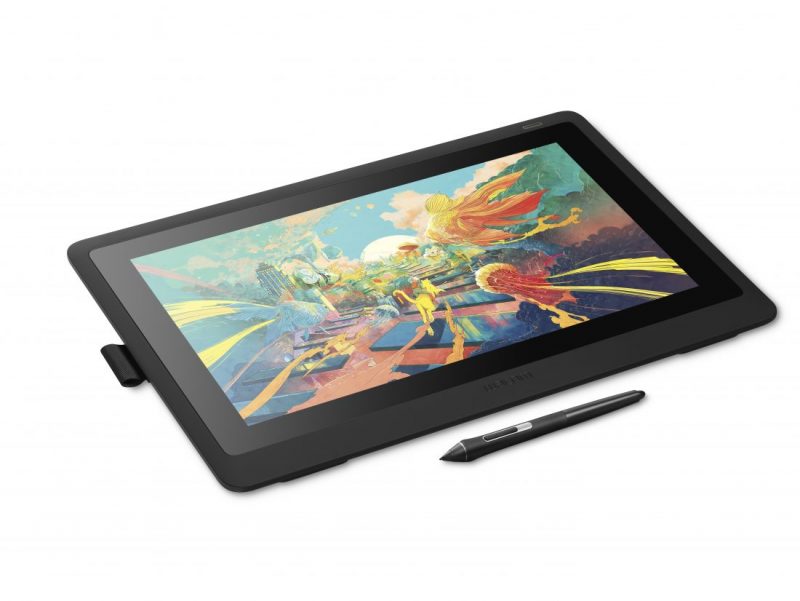 Animator using animation software with a Wacom Cintiq Pro 27