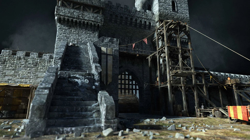 Medieval Siege 3D Assets KitBash3D Castle Drawbridge