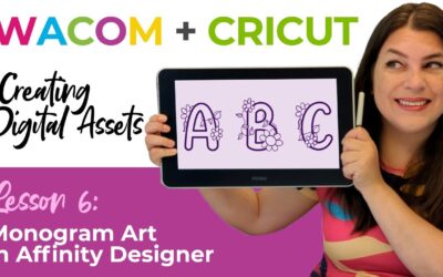 How to create monogram letter art with Wacom for Cricut Design Space